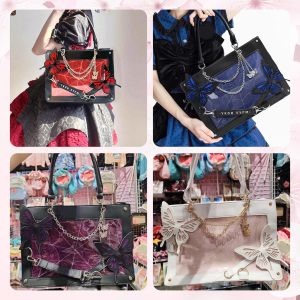 Butterfly ita bag, anime ita bag, kawaii display bag, enamel pin ita bag, Butterfly ita bag, fantasy cosplay bag, kawaii ita crossbody