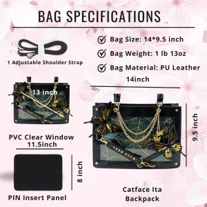 Butterfly ita bag, anime ita bag, kawaii display bag, enamel pin ita bag, Butterfly ita bag, fantasy cosplay bag, kawaii ita crossbody