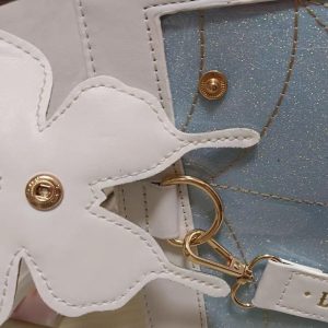 Butterfly Web Ita Tote Bag – PU Leather Display Shoulder & Crossbody Purse for Pins, Keychains and Anime Merch | Gifts for Otaku, Collectors