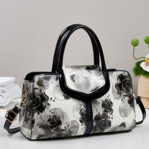 Chic Large-capacity Multi Color Bag with Contrast-color Printed Patchwork
