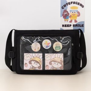 Candy Color Itabag: Anime Badge Display Crossbody Bag