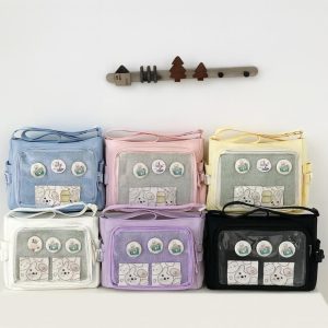 Candy Color Itabag: Anime Badge Display Crossbody Bag