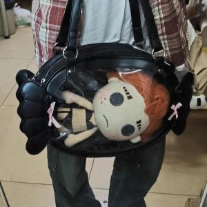 Candy Ita Crossbody Bag – Clear Display Purse for Plush, Pins and Anime Merch | Gift for Otaku, Collectors and Cosplay Fans