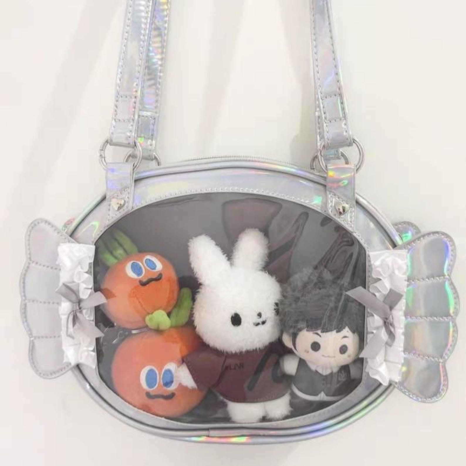 Candy Ita Crossbody Bag – Clear Display Purse for Plush, Pins and Anime Merch | Gift for Otaku, Collectors and Cosplay Fans