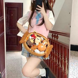 Candy Ita Crossbody Bag – Clear Display Purse for Plush, Pins and Anime Merch | Gift for Otaku, Collectors and Cosplay Fans