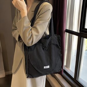 Canvas Heart Bag, Canvas Tote Bag, College Tote Bag, Shopping Bag, Commuter Bag, Casual Bag, Cute Canvas Bag, Everyday Bag, Gift For Her