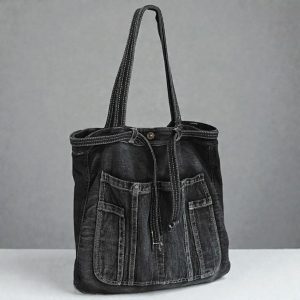 Casual Denim Tote Bag – Large Capacity Women’s Shoulder Handbag