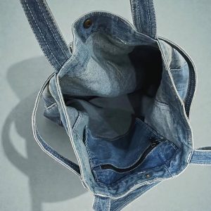 Casual Denim Tote Bag – Large Capacity Women’s Shoulder Handbag