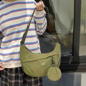 Casual Nylon Shoulder Bag, Crossbody Bag with Coin Purse, Trendy Crossbody for Women, Perfect for Work, Travel & Everyday Use, Student Bag