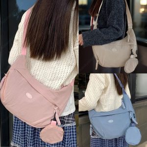 Casual Nylon Shoulder Bag, Crossbody Bag with Coin Purse, Trendy Crossbody for Women, Perfect for Work, Travel & Everyday Use, Student Bag