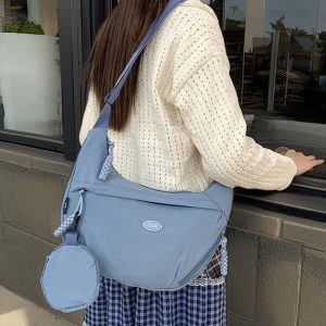Casual Nylon Shoulder Bag, Crossbody Bag with Coin Purse, Trendy Crossbody for Women, Perfect for Work, Travel & Everyday Use, Student Bag
