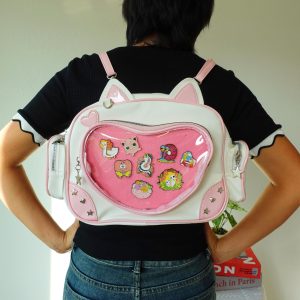 Cat Ita Bag Backpack & Crossbody, Ita Backpack, Ita Bag Crossbody, Pin Display Bag, Cute Ita Bag, kawaii bag.
