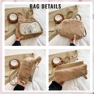 Catface plushie ita bag & backpack, plush ita backpack, crossbody ita bag, kawaii plushie bag, enamel pin ita bag, anime convention ita bag