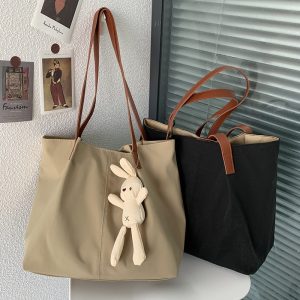 Japanese-style Artistic Design Elongated Shoulder Bag for Women