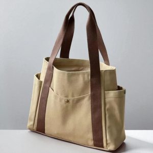 Chic Canvas Tote Bag – Shoulder Bag for Students, Teachers & Everyday Essentials