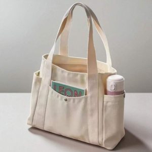 Chic Canvas Tote Bag – Shoulder Bag for Students, Teachers & Everyday Essentials