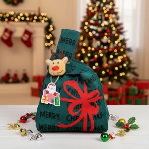 Christmas Gift Bag, Holiday Gift Bags With Name, Party Bags, Japanese Knot Handbag, Christmas Eve Gift Bags, Knitted Storage Bags, Bag