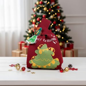 Christmas Gift Bag, Holiday Gift Bags With Name, Party Bags, Japanese Knot Handbag, Christmas Eve Gift Bags, Knitted Storage Bags, Bag