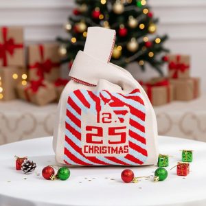 Christmas Gift Bag, Holiday Gift Bags With Name, Party Bags, Japanese Knot Handbag, Christmas Eve Gift Bags, Knitted Storage Bags, Bag