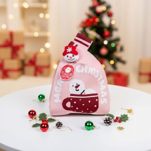 Christmas Gift Bag, Holiday Gift Bags With Name, Party Bags, Japanese Knot Handbag, Christmas Eve Gift Bags, Knitted Storage Bags, Bag