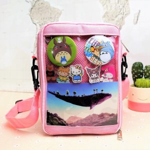 Classic Size ita Bag Crossbody, 8 Colors,Small Anime Ita Bag, Mini ita Shoulder Bag, Small Window Bag, Pin Display Bag.