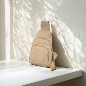 Corduroy Mini Crossbody Bag, Personalized Crossbody Chest Bag, Women’S Crossbody Chest Fanny Pack, Casual Shoulder Bag,Trendy Everyday Purse