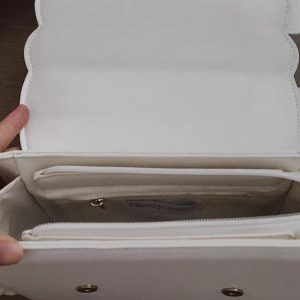 Crossbody Ita Bag – Dual-Sided Display Purse with Bow and Heart Charms, Clear Window for Pins, Keychains & Anime Merch