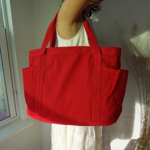 Custom Dog Portrait Large Tote Bag with Pockets and Zipper, Personalized Canvas Pet Lover Bag, Embroidered Dog Face Tote, Gift for Dog Mom