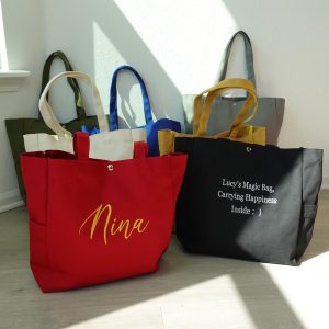 Custom Embroidered Canvas Tote Bag, Personalized Tote Bags, Aesthetic Tote Bag, School Shoulder Bag, Cute Boat Tote Bag, Bridesmaid Tote Bag