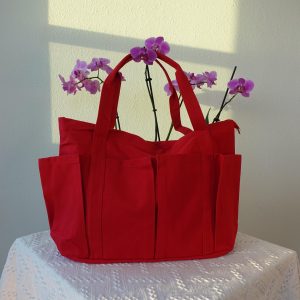 Custom Embroidered Pet Portrait Tote Bag with Zipper & Pockets: Extra Large Personalized Canvas Dog Cat Shoulder Bag, Durable Everyday Totes