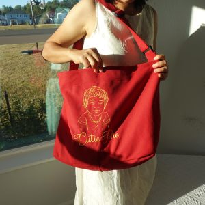 Custom Portrait Canvas Crossbody Bag: Oversized Travel Tote, Made in USA