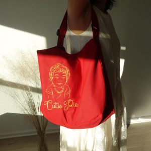 Custom Portrait Canvas Crossbody Bag: Oversized Travel Tote, Made in USA