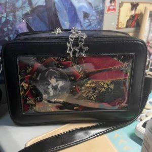 Cute Camera Ita Bag, Anime Crossbody Bag, Clear Window Display Purse, Harajuku Star Charm Bag, Jujutsu Kaisen