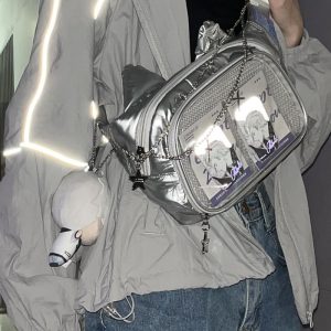 Cute Cat Ita Bag Y2K Style Student Chest Bag