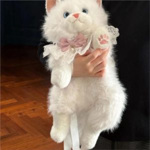 Cute Cat Plush Backpack Lolita Fairycore Y2K Soft Kawaii Bag