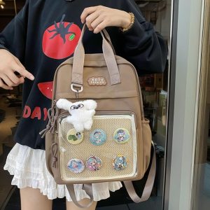 Cute Ita Backpack, Transparent Window Display, Pin Display Backpack, Anime Cosplay Purse, Ita Bag for Pins, Anime Merch Bag, Pin Backpack