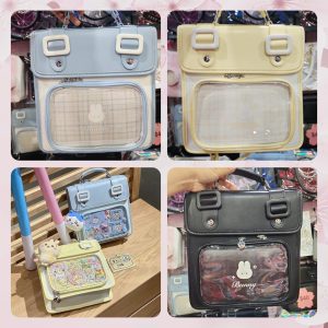 Cute ITA cross body bag & backpack, kawaii Ita bag,backpack, enamel pin ita bag, PU leather ita bag, cosplay bag, anime convention ita bag