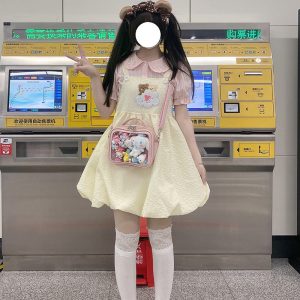 Cute Mini Small Square Pin Ita Bag