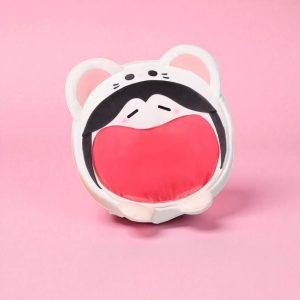 Cute Plush Ita Backpack with Transparent Window – Kawaii Animal-Themed Bag for Pins, Keychains & Anime Accessories
