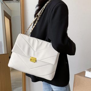 One-shoulder Net Tote Messenger Bag: Stylish Big Tote for Women