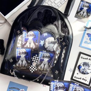 Dark Halloween Lolita Ita Bag – Gothic Transparent Crossbody Shoulder Purse Small Capacity Kawaii Bag