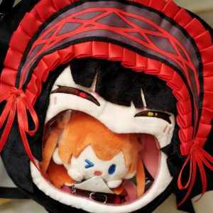 Date A Live Kurumi Tokisaki Ita Bag Plush Backpack | Anime Cosplay Shoulder Bag | Kawaii Plush Ita Bag Gift for Fans