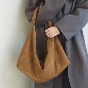 Large Tote Bag: Stylish Large-capacity Suede Casual Bag for Women