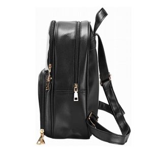 Double Window Candy PU Leather Backpack