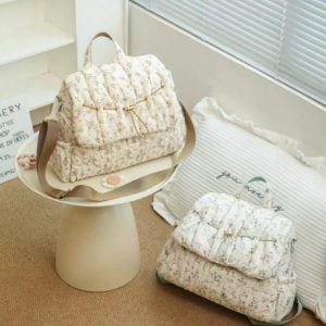 Breathable Floral Multi-functional Diaper Bag for Newborn - Multi Color Bag