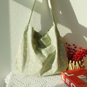 Embroidered Aesthetic Hobo Bag, Personalized Floral Tote Bag, Custom Name Shoulder Bag, Bridesmaid totes, Ditsy Print Wedding Party Bag.