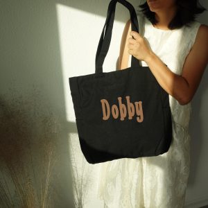 Embroidered Canvas Tote Bag: Large Zippered School, Laptop & Travel Bag