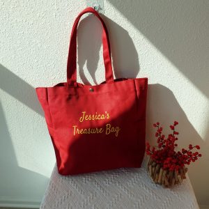 Embroidered Canvas Tote Bag: Personalized Custom Totes, Grocery Tote Bag, Bridesmaid Tote Bag, Bride Tote Bag, Aesthetic Market Tote Bag.