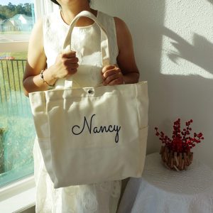 Embroidered Canvas Tote Bag: Personalized Custom Totes, Grocery Tote Bag, Bridesmaid Tote Bag, Bride Tote Bag, Aesthetic Market Tote Bag.