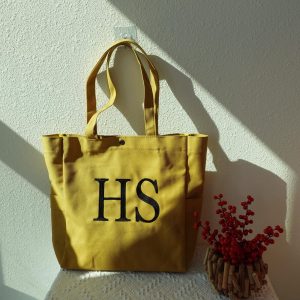Embroidered Canvas Tote Bag: Personalized Custom Totes, Grocery Tote Bag, Bridesmaid Tote Bag, Bride Tote Bag, Aesthetic Market Tote Bag.